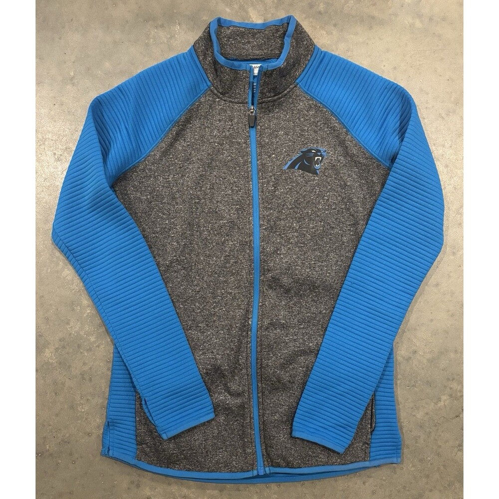 Carolina Panthers Jacket Women Small Blue Gray NFL Apparel Full Zip S